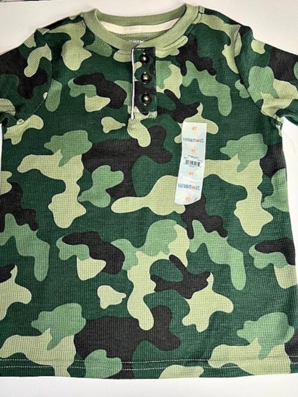 Carter's Boys Camo Long Sleeve Shirt Size 4T NWT